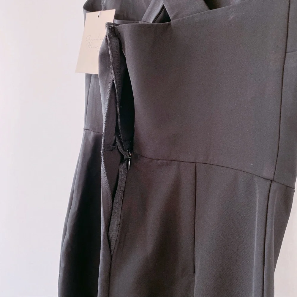 Charles Henry Black Halter Jumpsuit M ($110) As Is - Picture 6 of 6